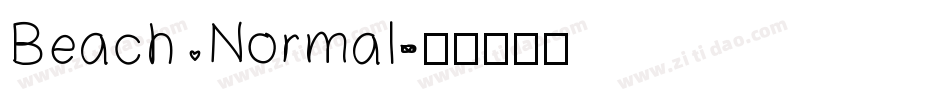 Beach Normal字体转换